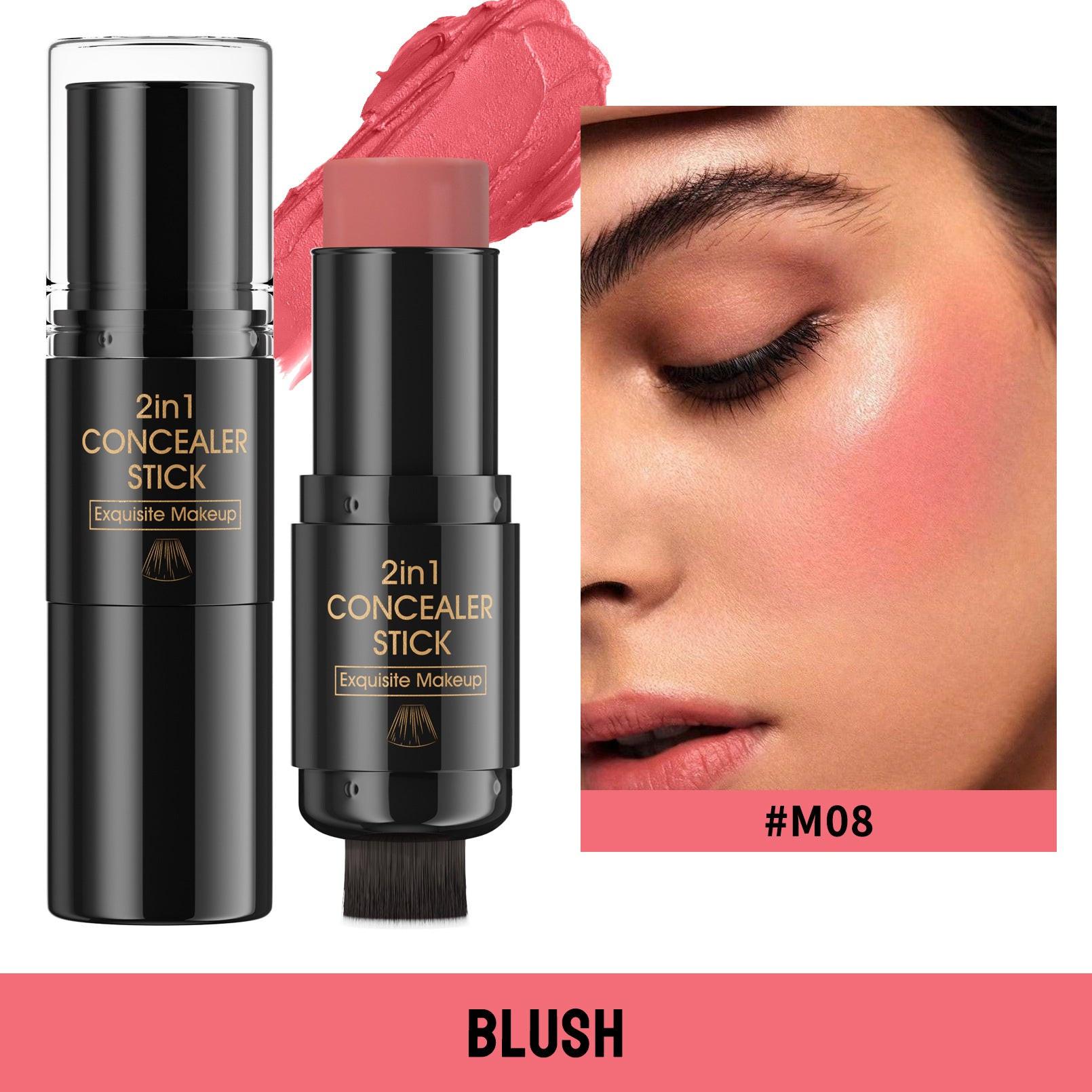 Highlight Blush Double-headed Contour Stick With Brush.