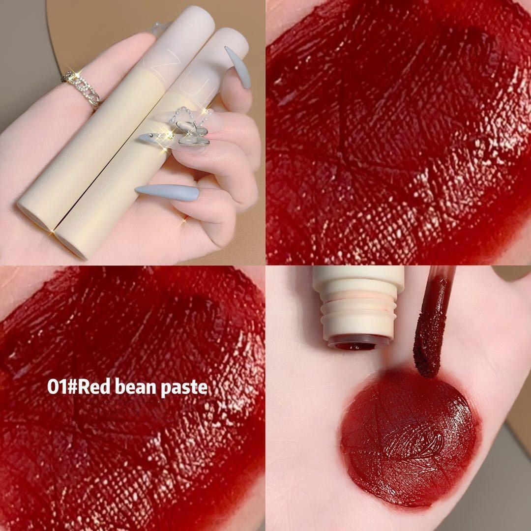 Lip Mud Lip Lacquer Student Plain Matte Finish Velvet No Stain On Cup No Fading White Good-looking Lipstick.