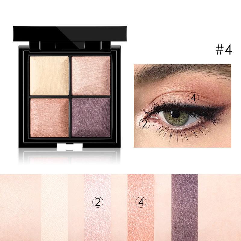STAGENIUS four-color baked eyeshadow tray.