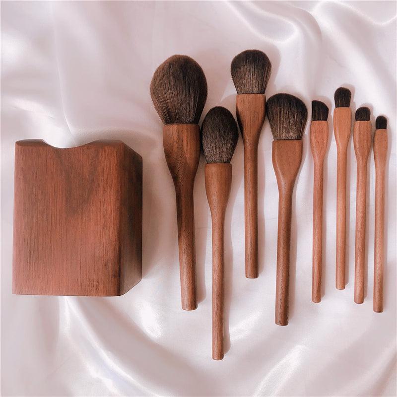 Wood Handle Makeup Brush Set Blush Brush Set Eye Eyeliner Powder Foundation Make Up Brushes Set.