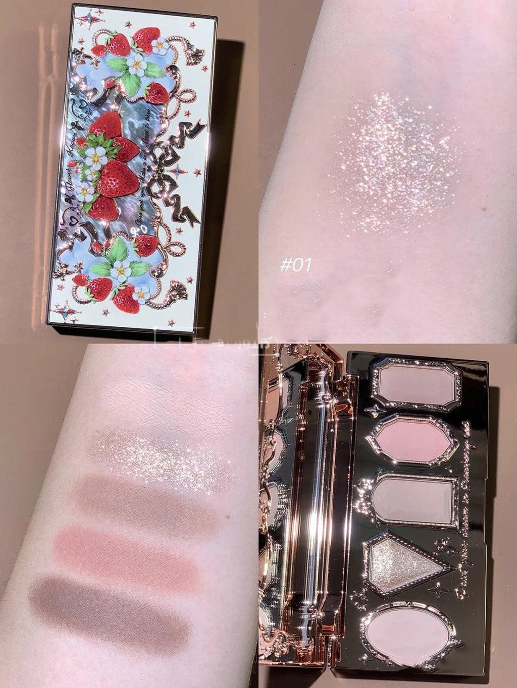 Flower Knows Strawberry Rococo Series Embossed Blush Velvet Matte Lip Glaze.