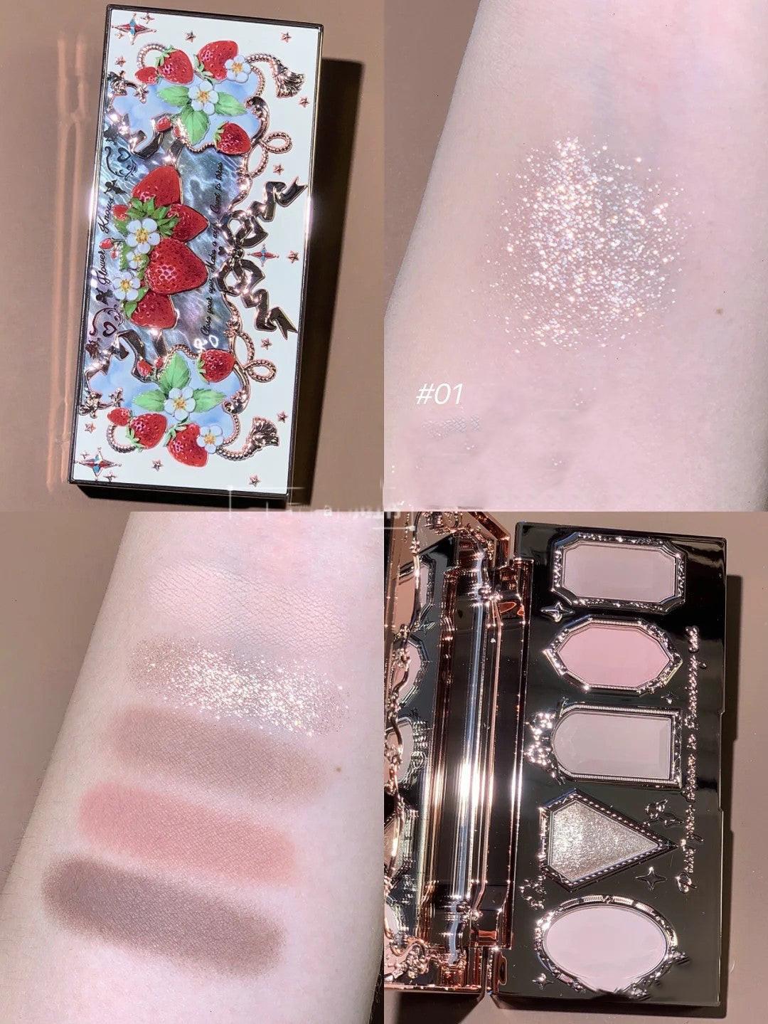 Flower Knows Strawberry Rococo Series Embossed Blush Velvet Matte Lip Glaze.