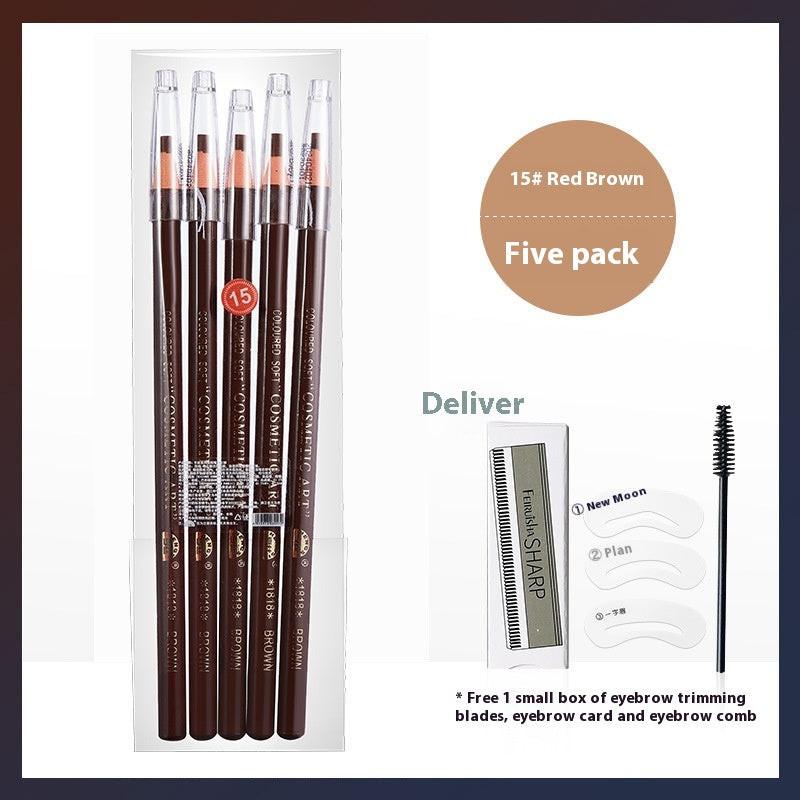 Line Drawing Waterproof Sweat-proof Non-fading Brushed Natural Eyebrow Pencil.