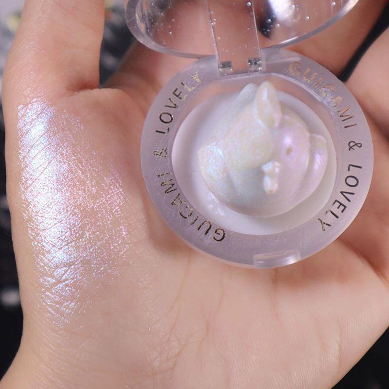 Glitter Highlighter Holographic Makeup Cute Animals Palette Shimmer and Shine Bronzer Highlight Eyeshadow Cosmetics Illuminatorl.