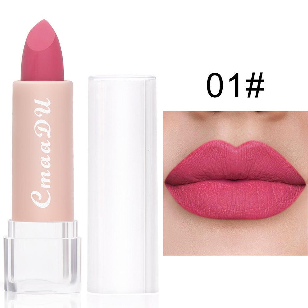 CmaaDu15 Color Matte Moisturizing Lipstick Waterproof Matte Lip Gloss.