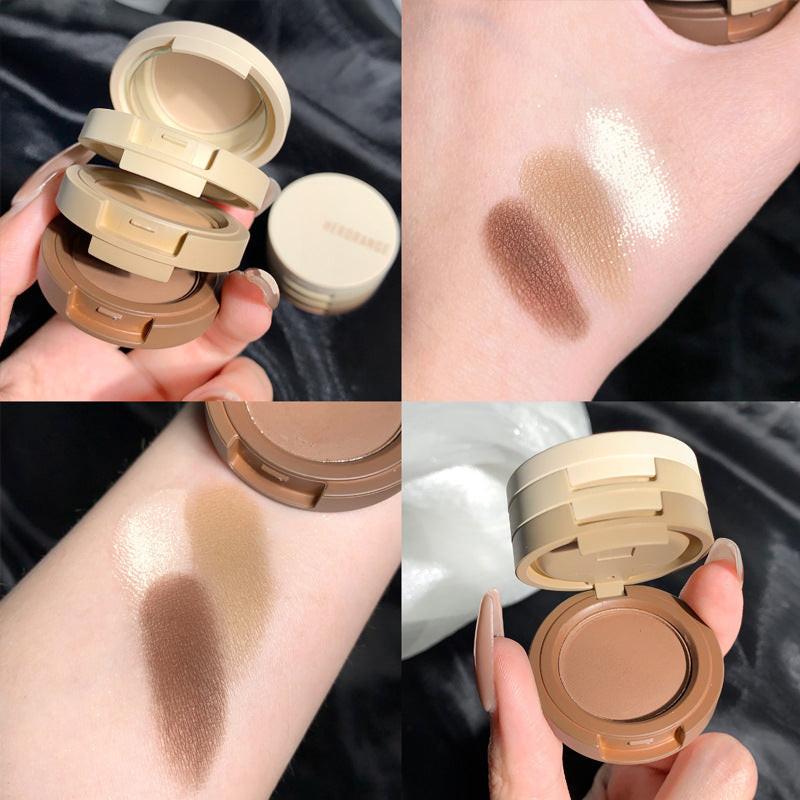 Light Wind Floating 3-color Earth Color Eye Shadow Plate.
