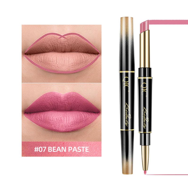 2-in-1 Matte Waterproof Non-Stick Lipstick Pencil.