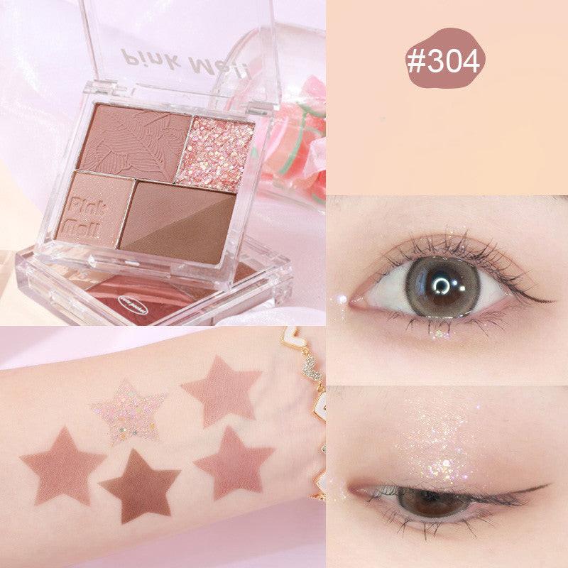 Fingertip Magic Eyeshadow Newbie Low Saturation Milk Tea Earth Color Pearl Matte.