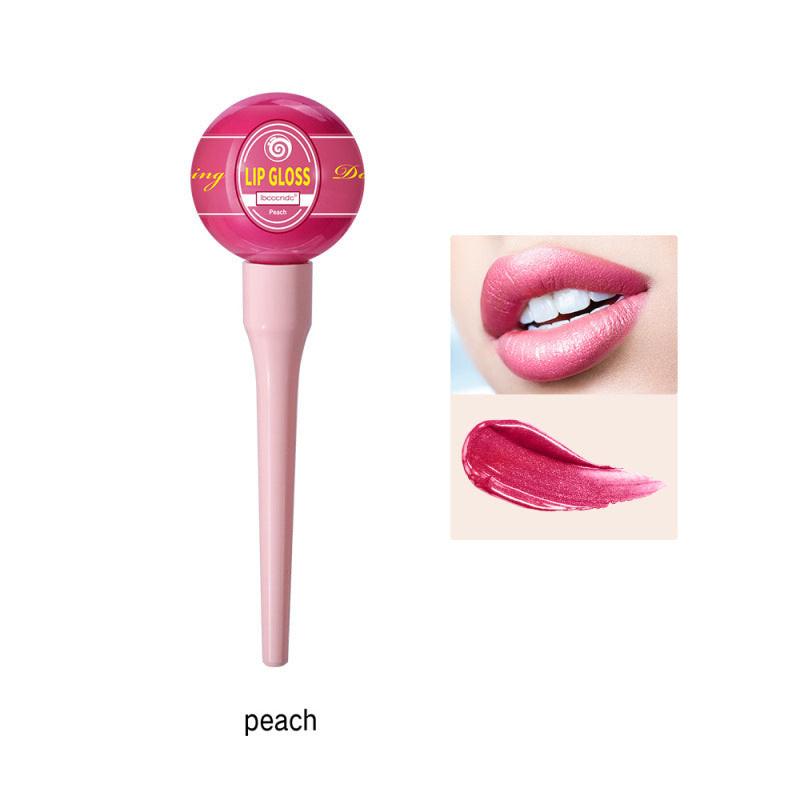 Lollipop Lip Glaze Tint Pump Crystal Waterproof Lip Gloss Niche Small Pepper Stain Moisturizing Sexy Flash.