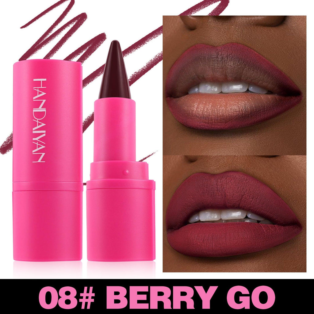 Matte Lipstick Lip Liner 2-in-1 8 Colors.