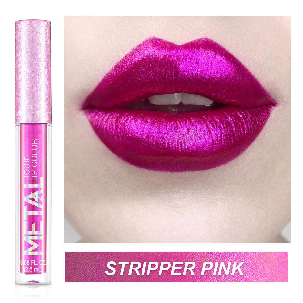 Metal Lip Gloss Waterproof Lipstick.