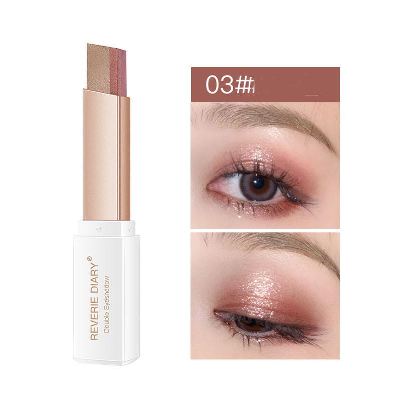 Lazy Eyeshadow Stick Stereo Gradient Shimmer Double Color Eye Shadow Pen Waterproof Easy To Wear Eyeshadow.