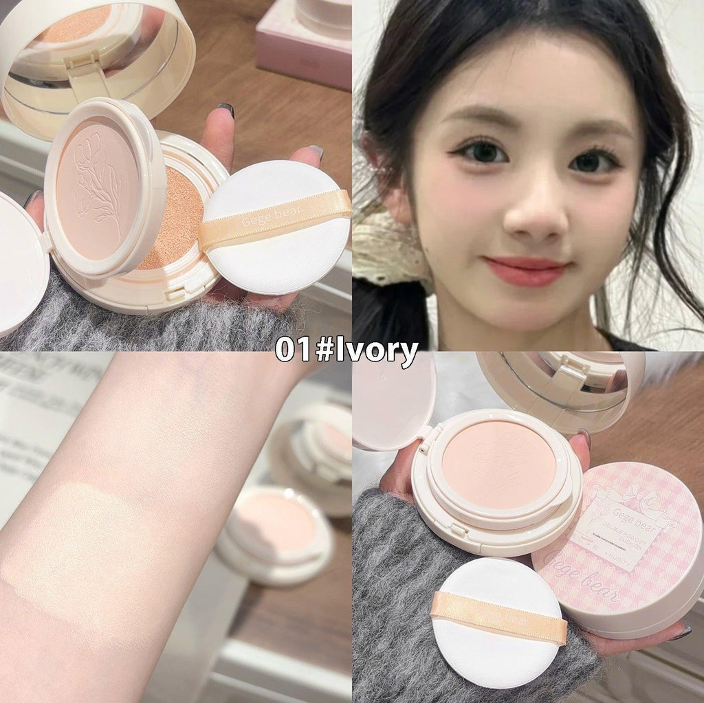 Two-in-one Powder Cushion Foundation Moisturizing And Clear Natural Non-stuck Powder Makeup Brightening Finishing Concealer.