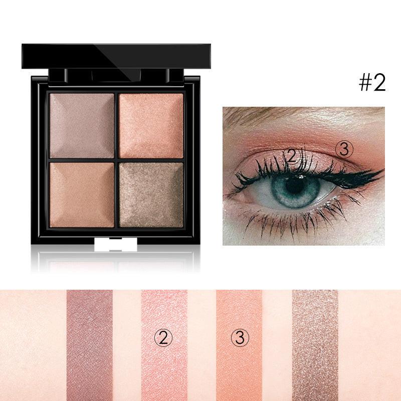 STAGENIUS four-color baked eyeshadow tray.