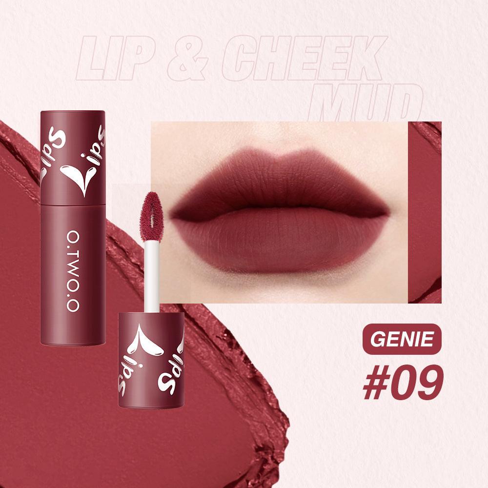Matte Fog Face Lip And Cheek Dual-use Powder Blusher Lipstick Air Lip Glaze.