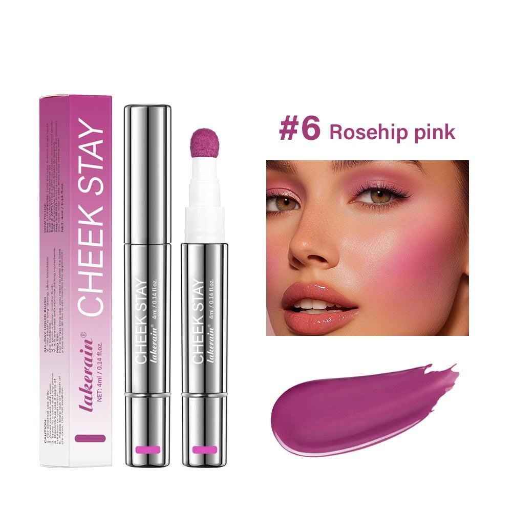6 Colors Multifunctional Cosmetic Brush Liquid Highlight Blush Stick.