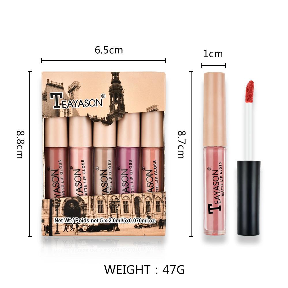 Matte Matte Lip Glaze Mini Set Of FiveLip Gloss.
