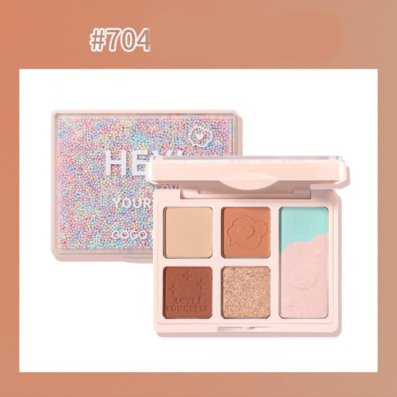 Bubble Gum Six-color Mini Eyeshadow Palette Matte.