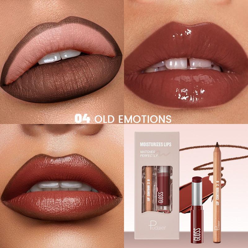 Lip Liner Lipstick Kit Matte Water Light.
