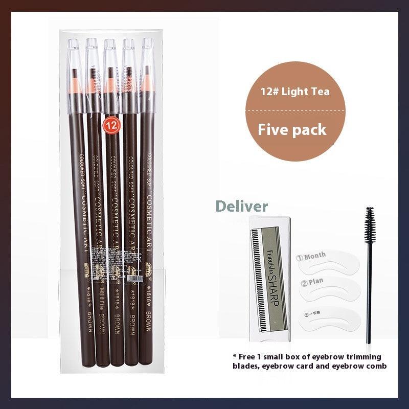 Line Drawing Waterproof Sweat-proof Non-fading Brushed Natural Eyebrow Pencil.