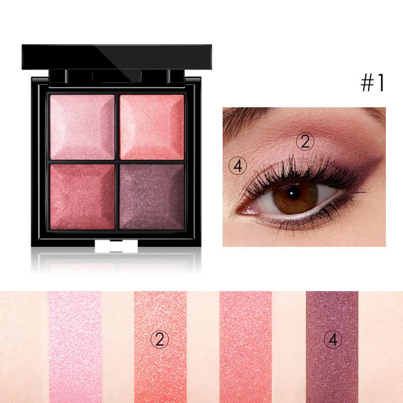 STAGENIUS four-color baked eyeshadow tray.