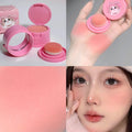 With Powder Puff Cushion Blush White Matte Nude Makeup.