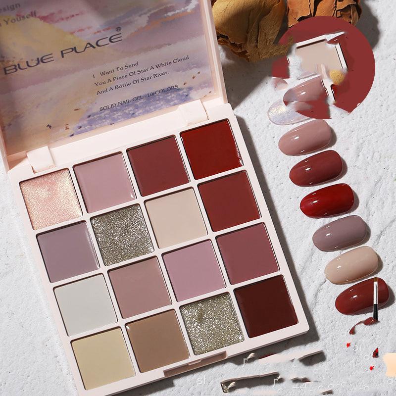 Spring And Summer Color Solid Nail Polish Eyeshadow Palette.