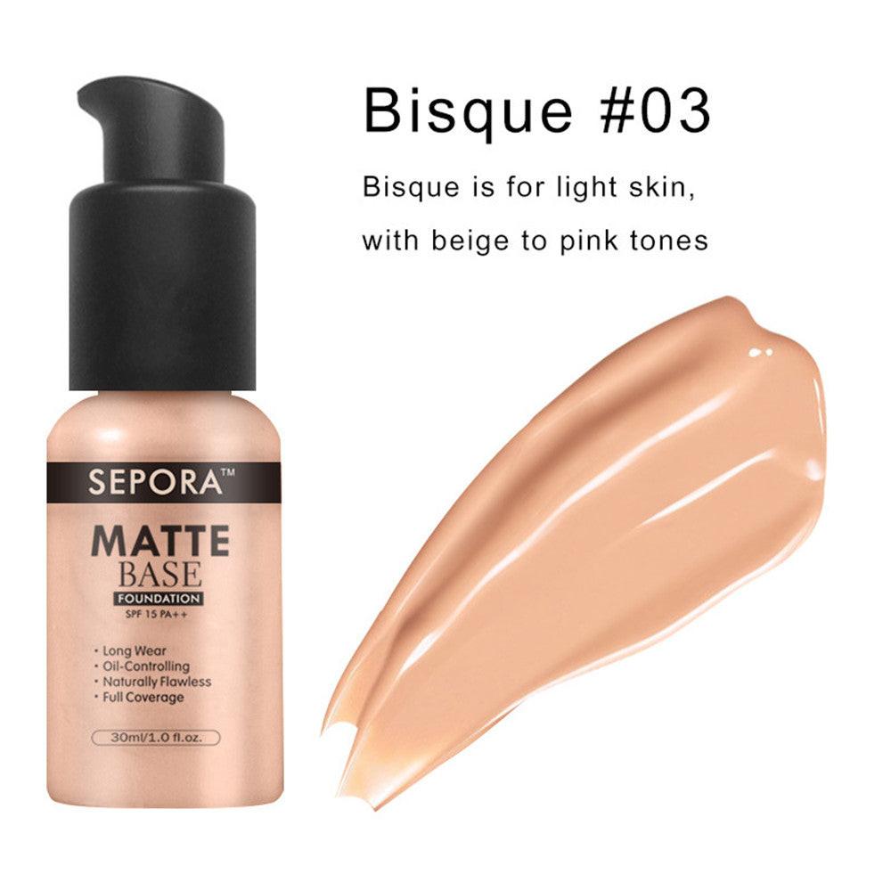 Isolate Waterproof Natural Concealer Base Makeup Matte Liquid Foundation Oil Control Foundation Cream.
