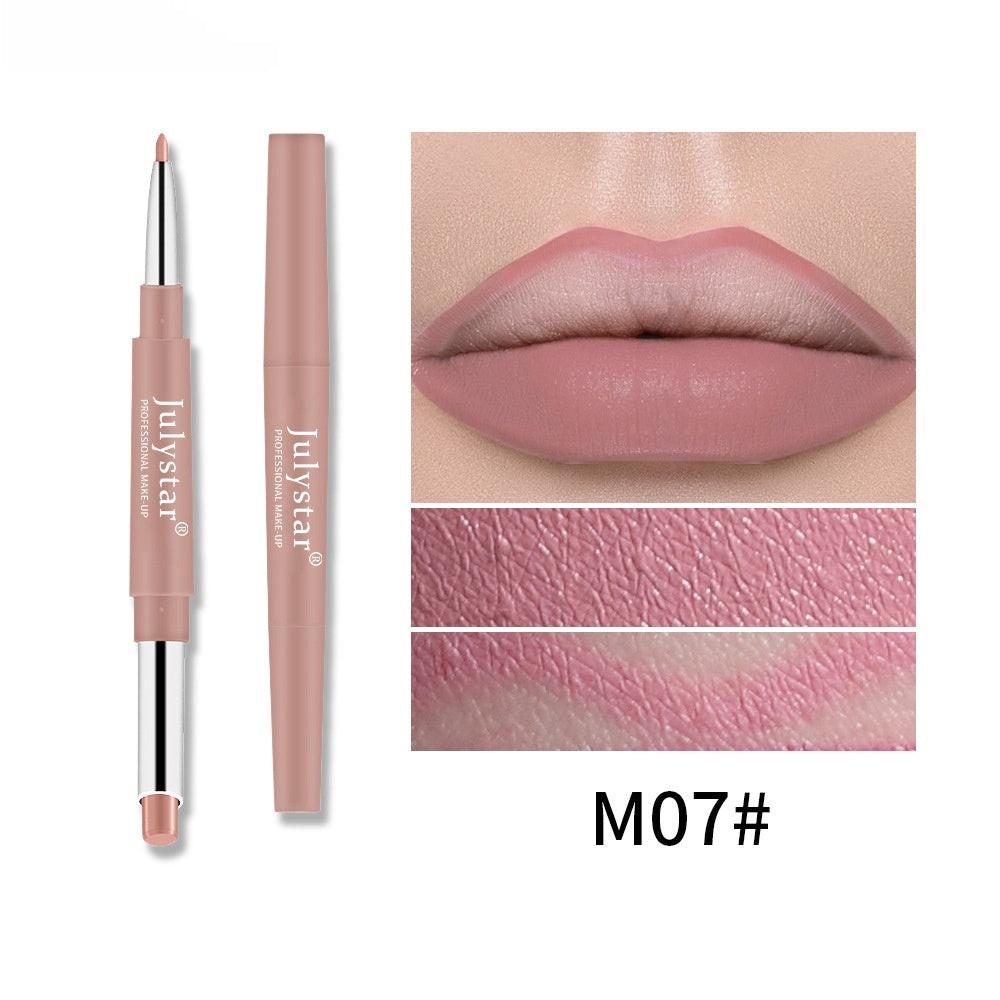 Double-headed Lipstick Lip Liner Does Not Fade No Stain On Cup.