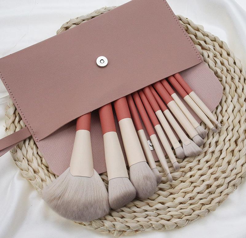 12 Pieces Of Powder Powder Blusher Brush, Complete Set Of Makeup Tools.