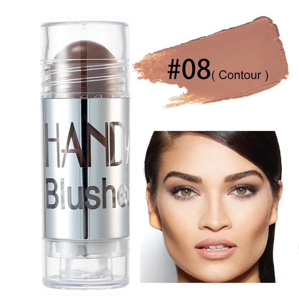 Cheek Blusher Shimmer Blush Stick Face Makeup Highlighter Bronzer Contour Cream Long-lasting Facial Make Up Cosmetics.