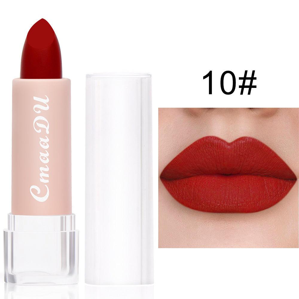 CmaaDu15 Color Matte Moisturizing Lipstick Waterproof Matte Lip Gloss.