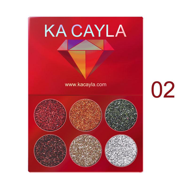 Creative 6 Colors Diamond Sequin Eyeshadow Palette.
