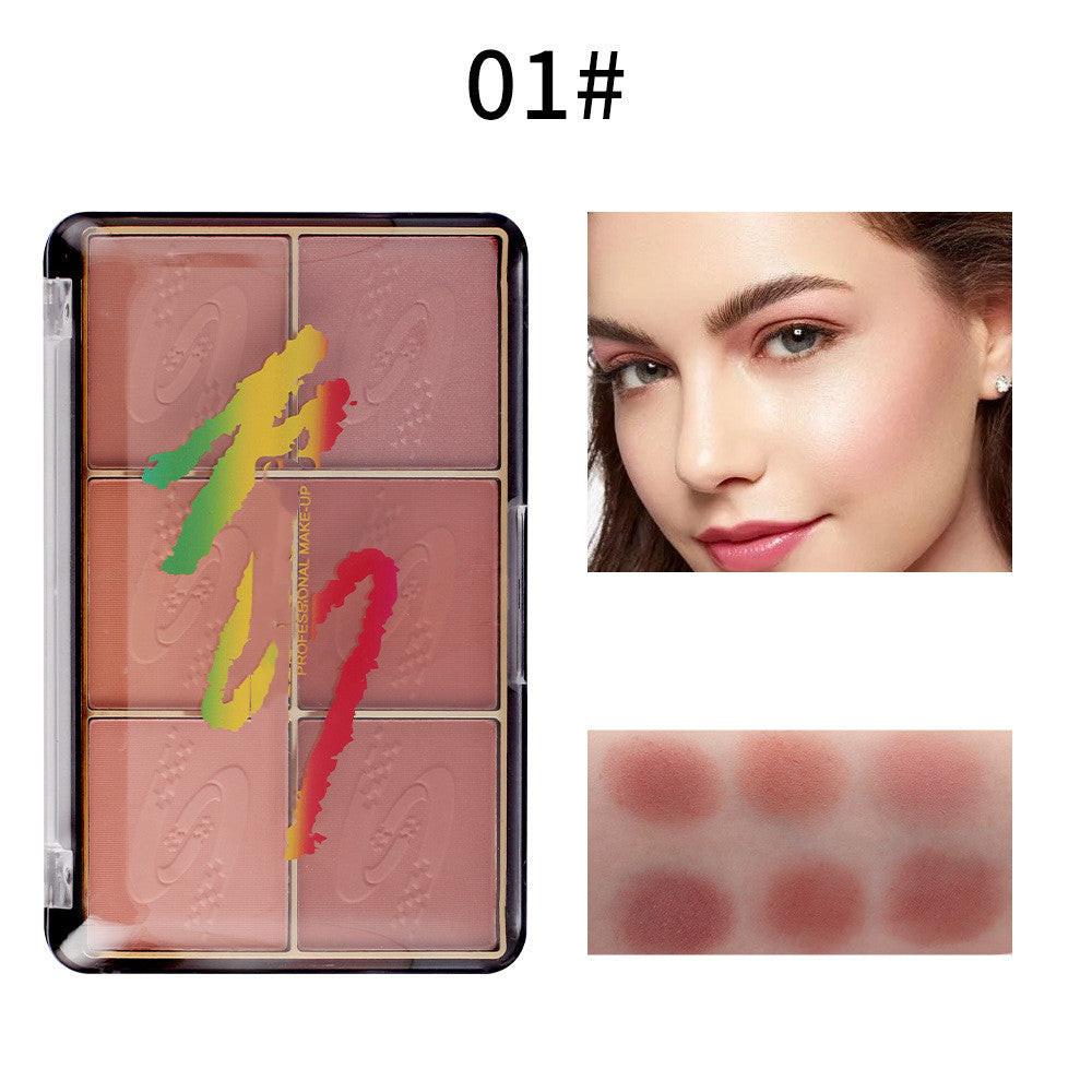 Multicolor Tan Red Matte Pearl Blush Tray.