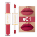 Double-headed Matte Lip Gloss No Stain On Cup Waterproof And Durable.
