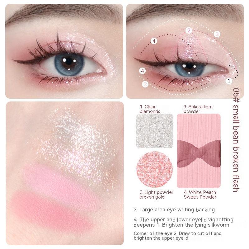 Three Colors Eye Shadow Powder Fine And Easy To Use.