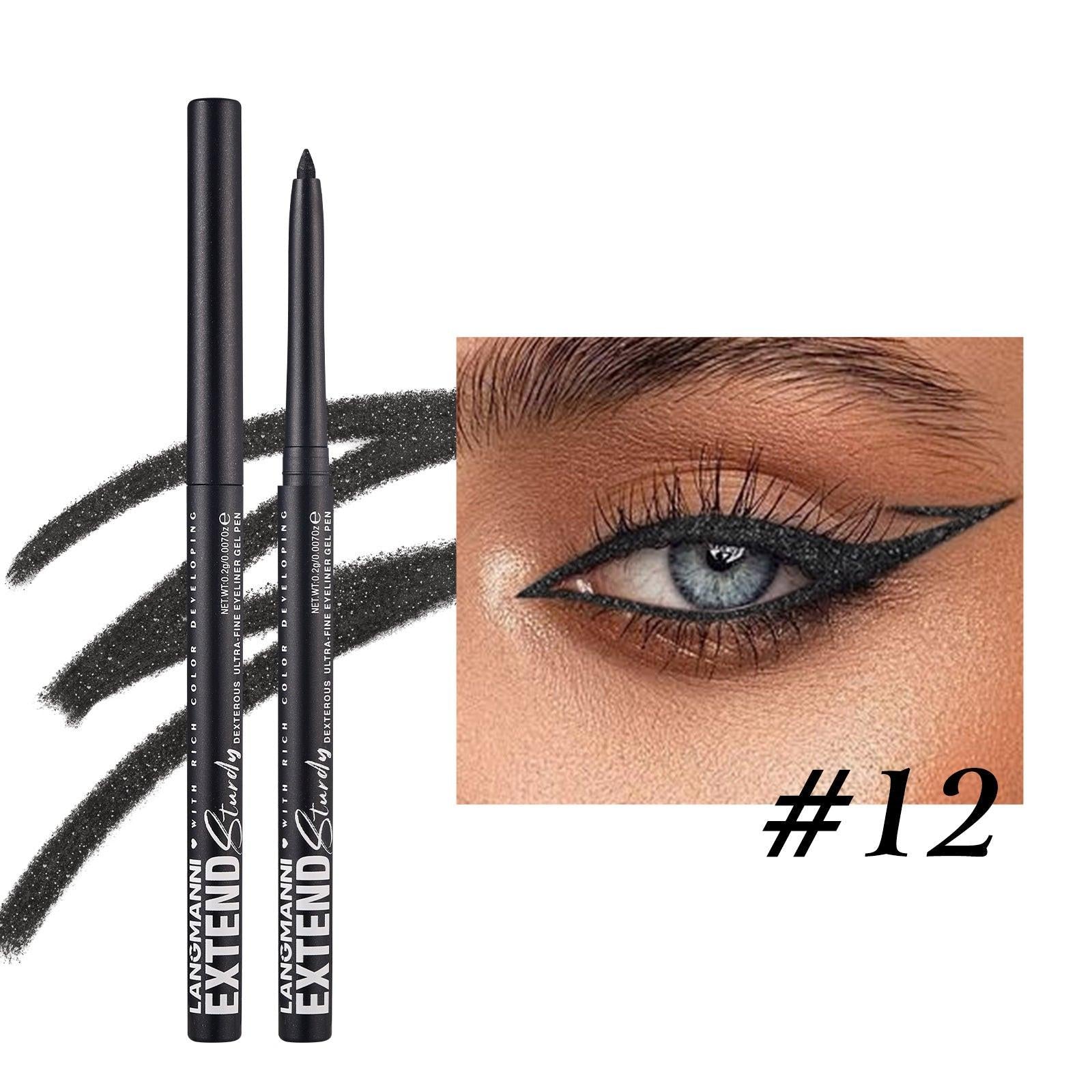 Waterproof And Durable Not Smudge Automatic Rotation Eyeliner.