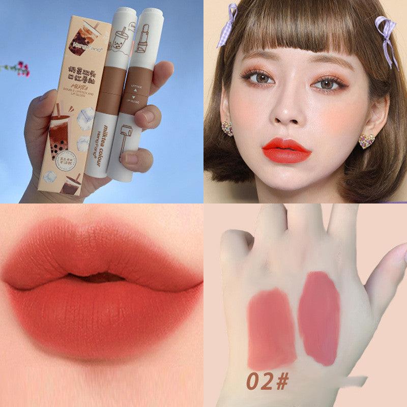 Two-headed Lipstick Lip Glaze Two-in-one Matte Velvet Lipstick.