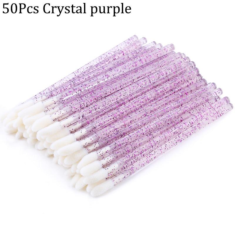 Crystal rod lip brush red brush lip gloss brush.