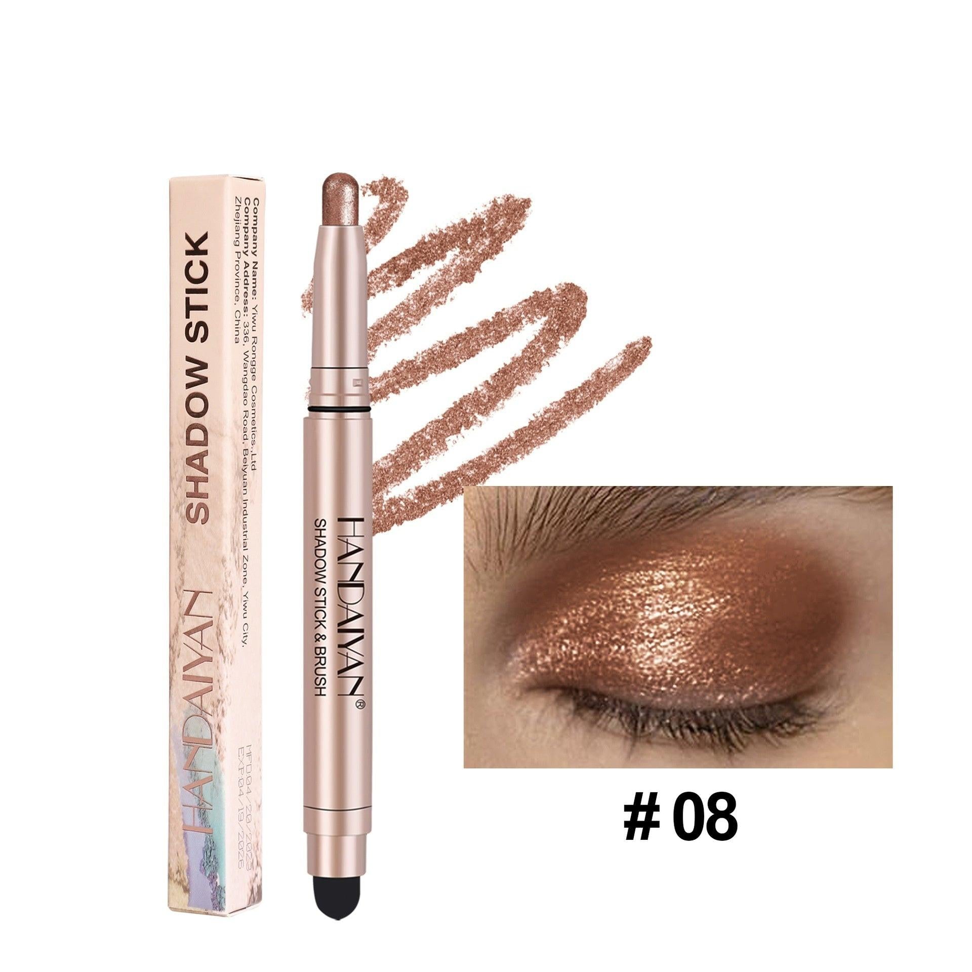 Crouching Silkworm Women's High-gloss Pearlescent Eye Shadow Stick.