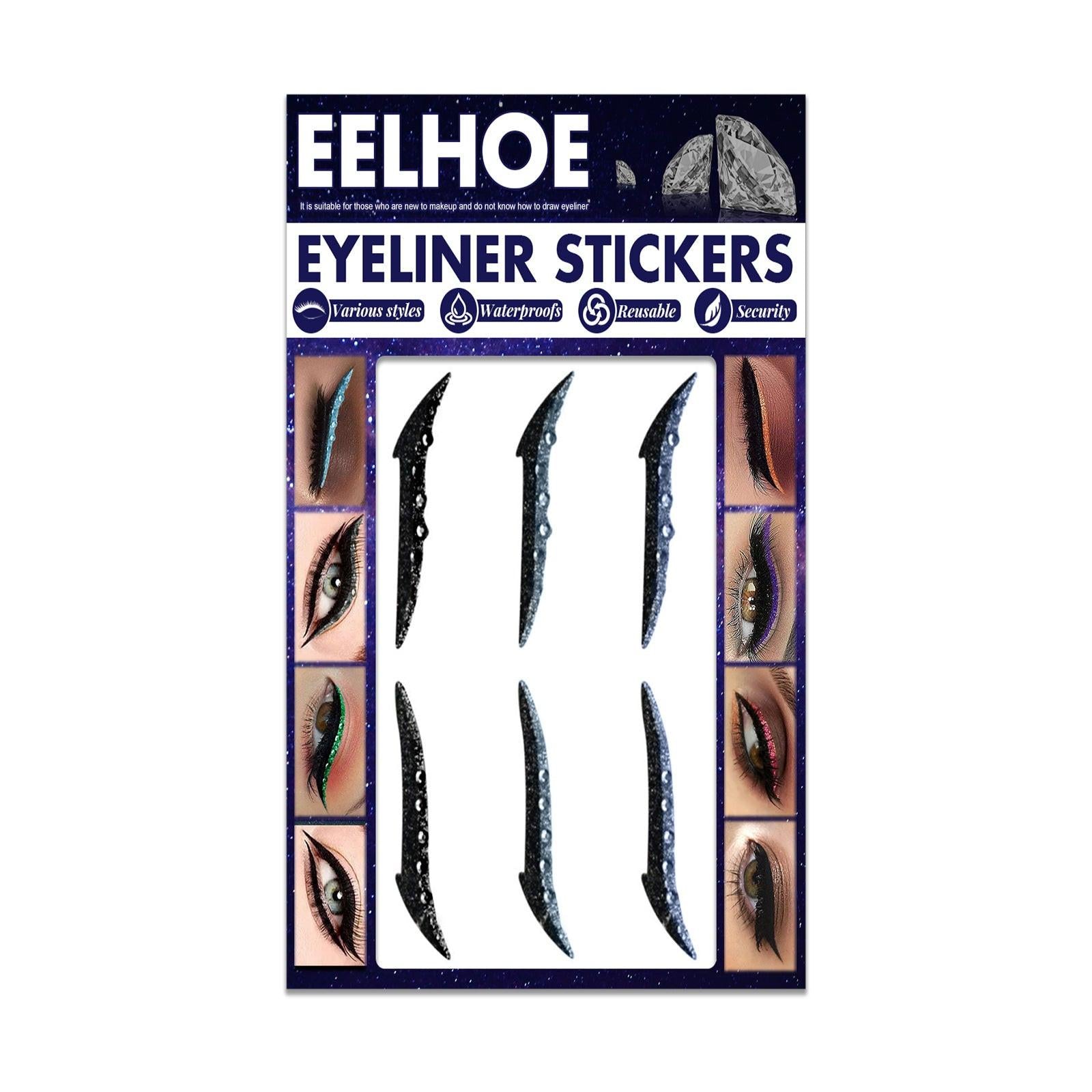 Colored Diamonds Eyelid Line Sticker Waterproof Self-adhesive Eye Liner Eyeliner Stickers Party Sexy Cat Eyes Beauty Makeup Tool.