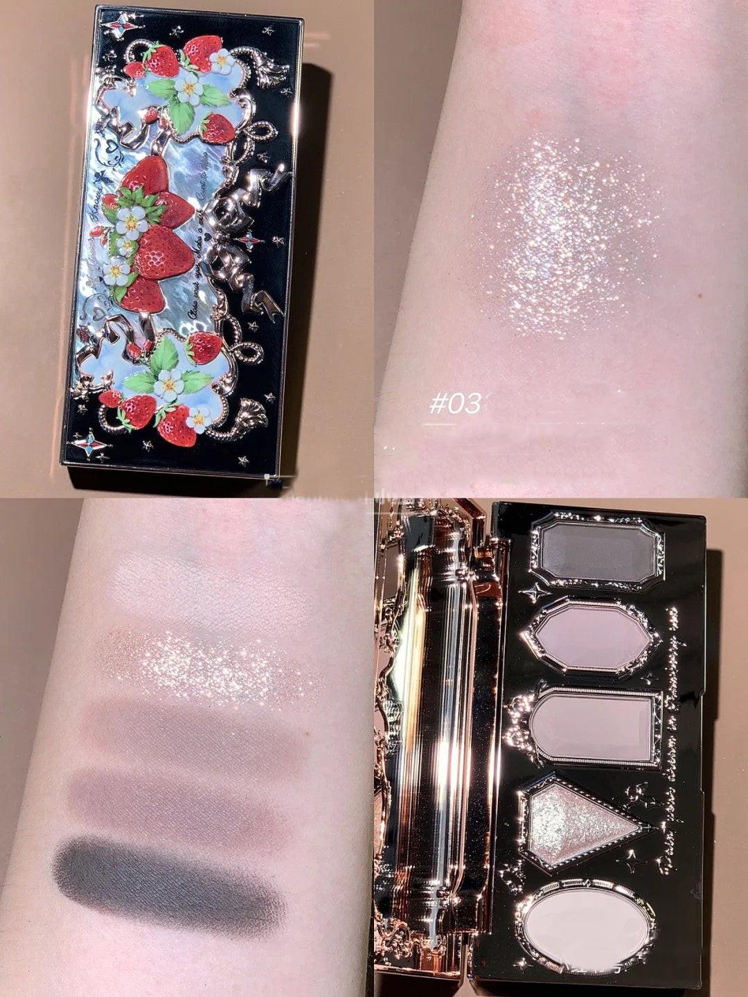 Flower Knows Strawberry Rococo Series Embossed Blush Velvet Matte Lip Glaze.