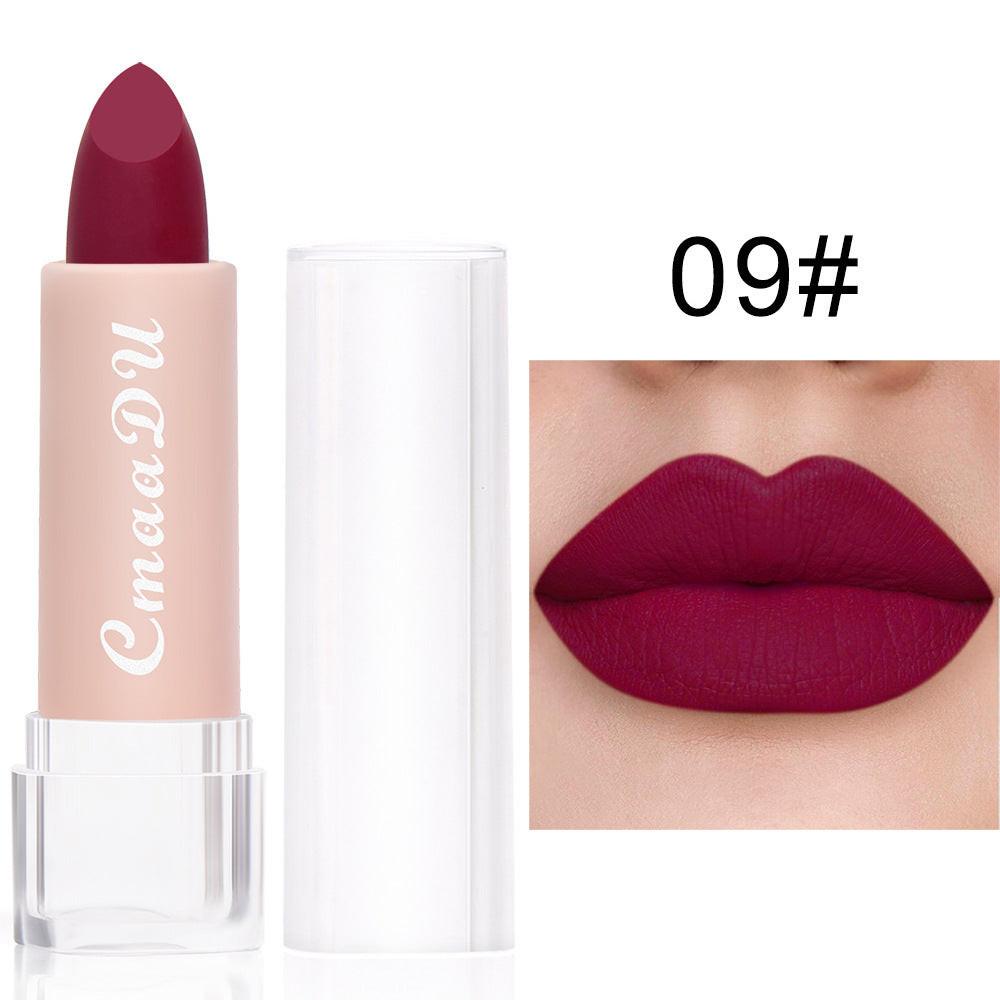 CmaaDu15 Color Matte Moisturizing Lipstick Waterproof Matte Lip Gloss.