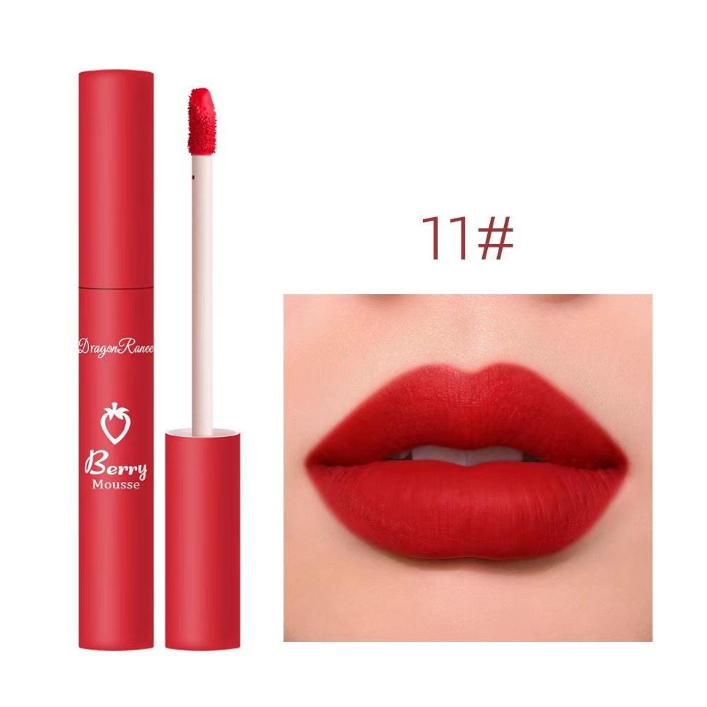 3 Strawberry Set Box Velvet Mist Matte Lip Glaze Lipstick.