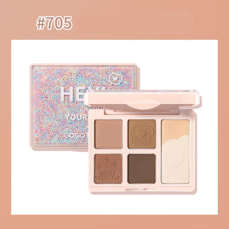 Bubble Gum Six-color Mini Eyeshadow Palette Matte.