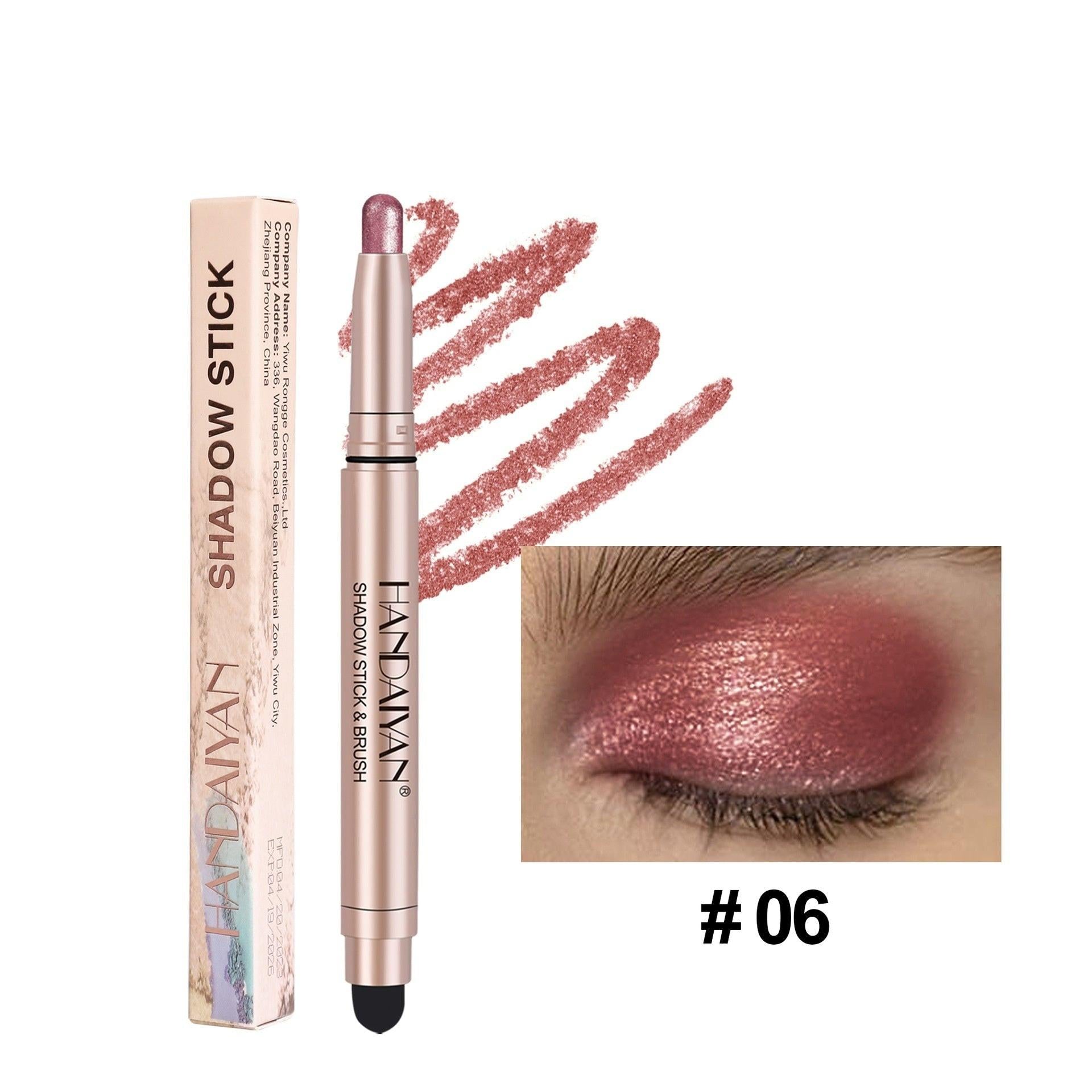 Crouching Silkworm Women's High-gloss Pearlescent Eye Shadow Stick.