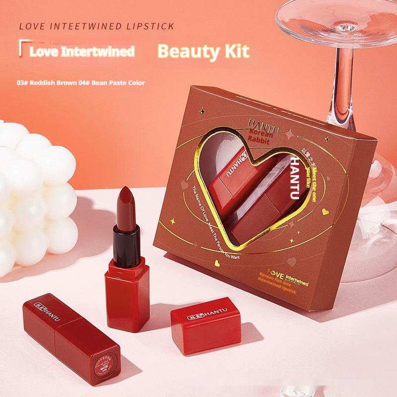 Creative Color Rendering Moisturizing Velvet Lipstick Love Gift Set.