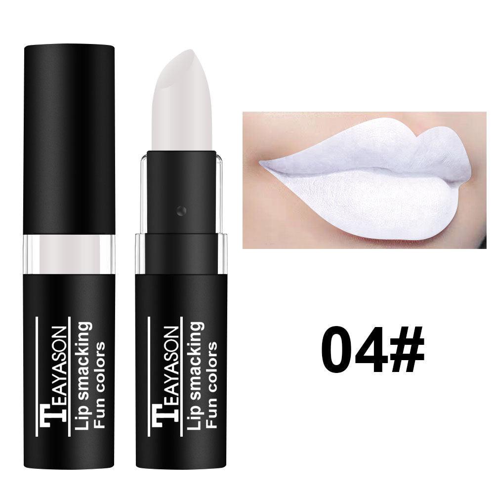 Dark Lipstick White Nude Color Vampire Halloween Creative Makeup Retro.