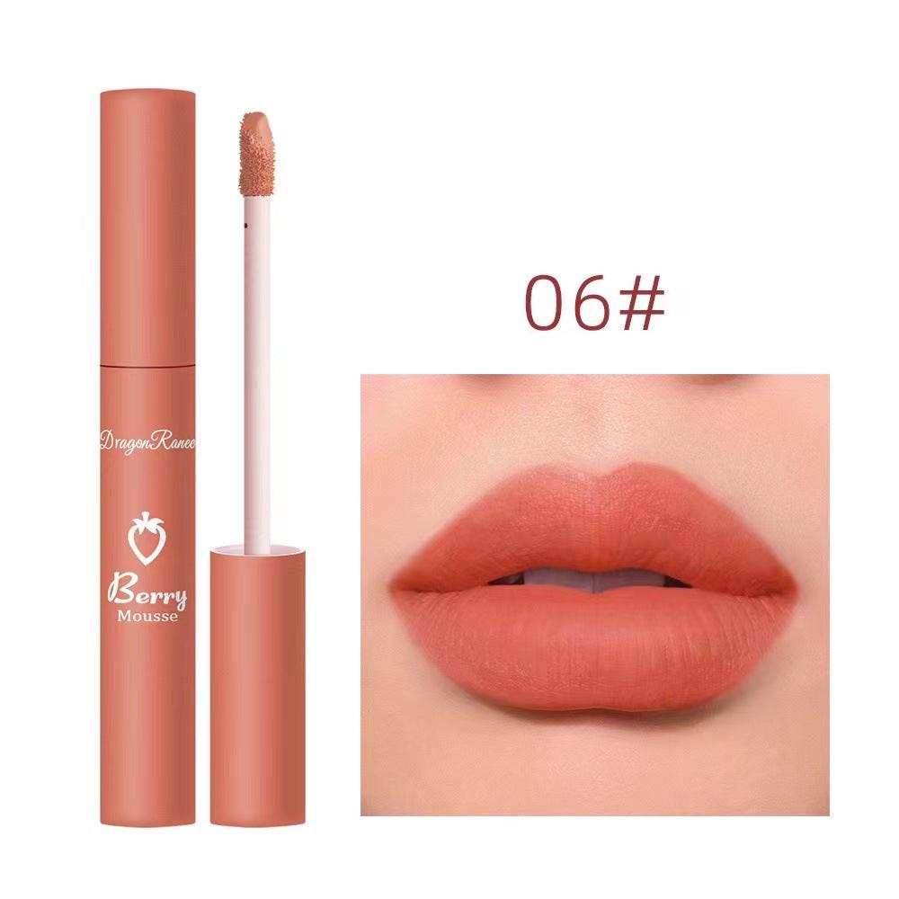 3 Strawberry Set Box Velvet Mist Matte Lip Glaze Lipstick.