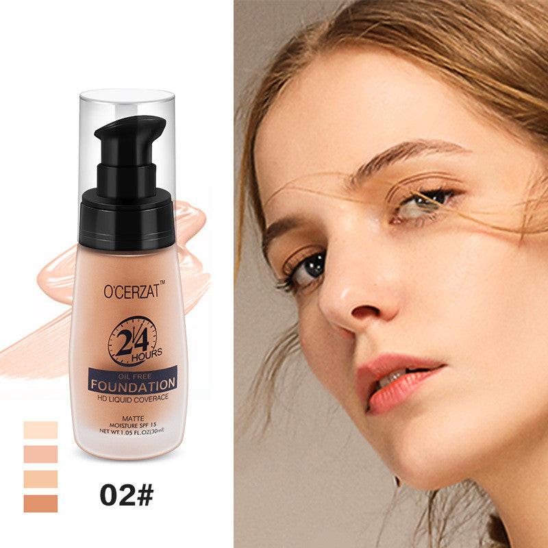 Long Lasting Concealer Oil Control Moisturizing Non-fading Liquid Foundation.